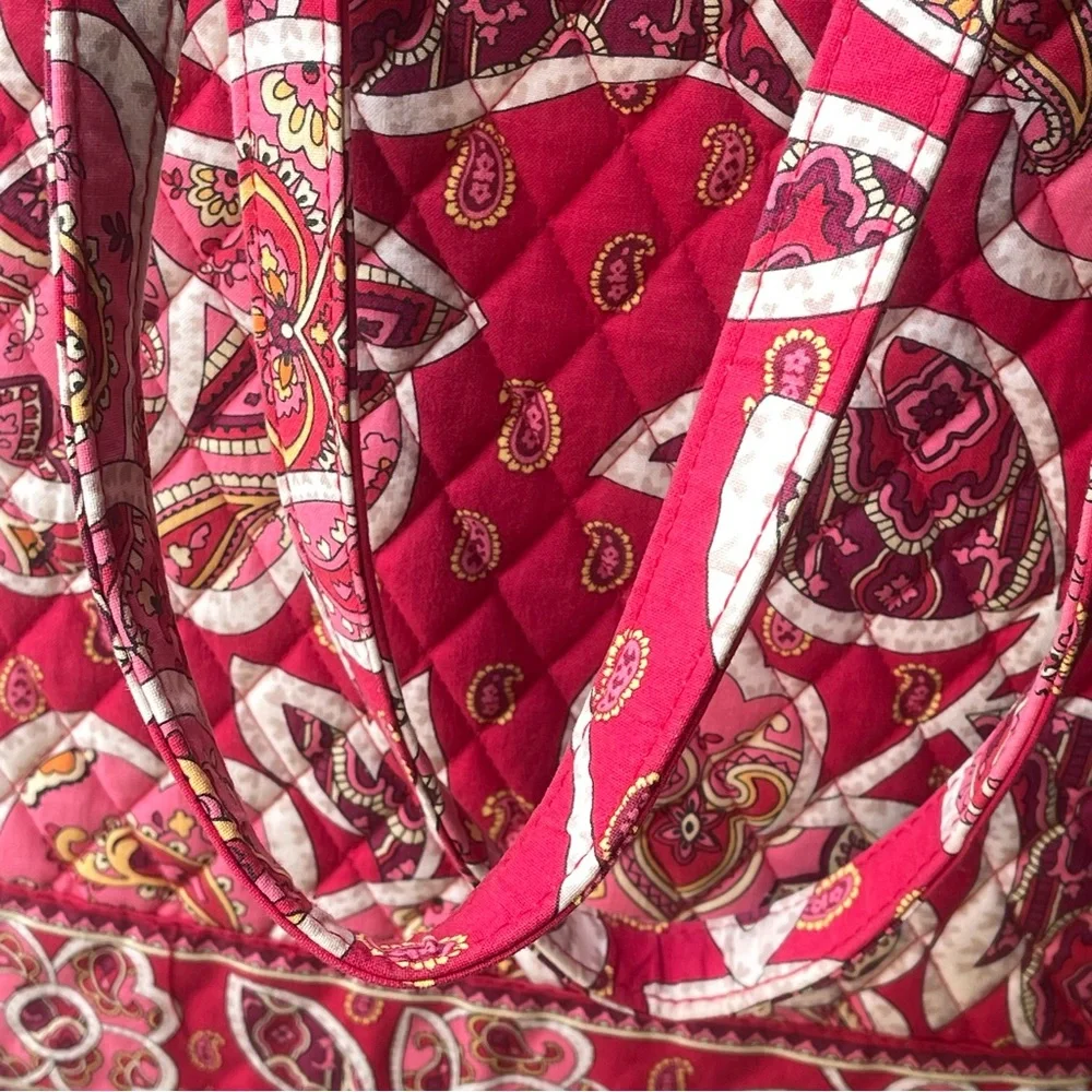 Vera Bradley Quilted Red Floral Personal Laptop Bag